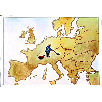 Frantisek Bojnican 43x30cm Orijinal Karikatür BOD05906