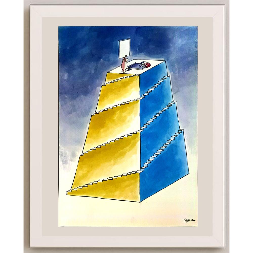 Joao Spacca Oliveira 29x21cm Orijinal Karikatür BOD05911