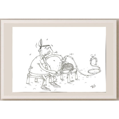 Payam Pourfalah 29x21cm Orijinal Karikatür BOD05912