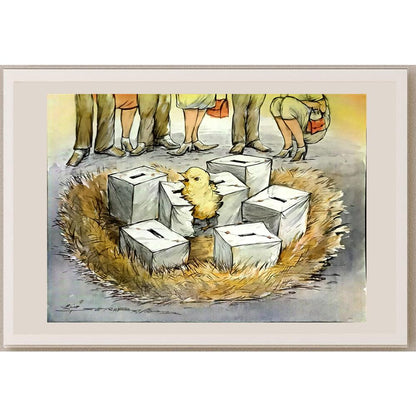 Shahram Rezaei 29x21cm Orijinal Karikatür BOD05913