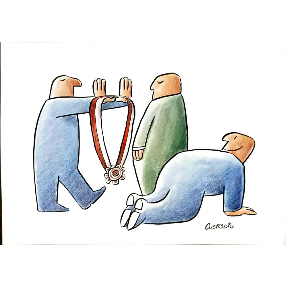 Jose Custodio Rosa Filho 29x21cm Orijinal Karikatür BOD05917