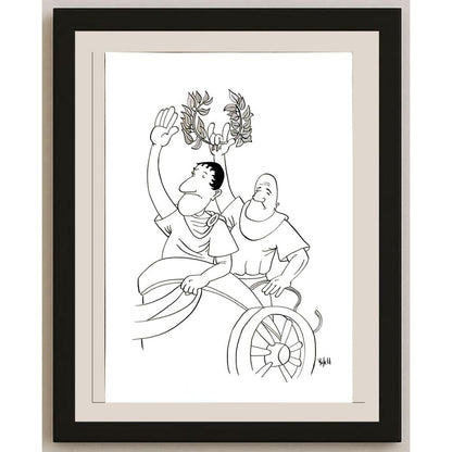 Daniel Rosell Montalban 33x23cm Orijinal Karikatür BOD05930