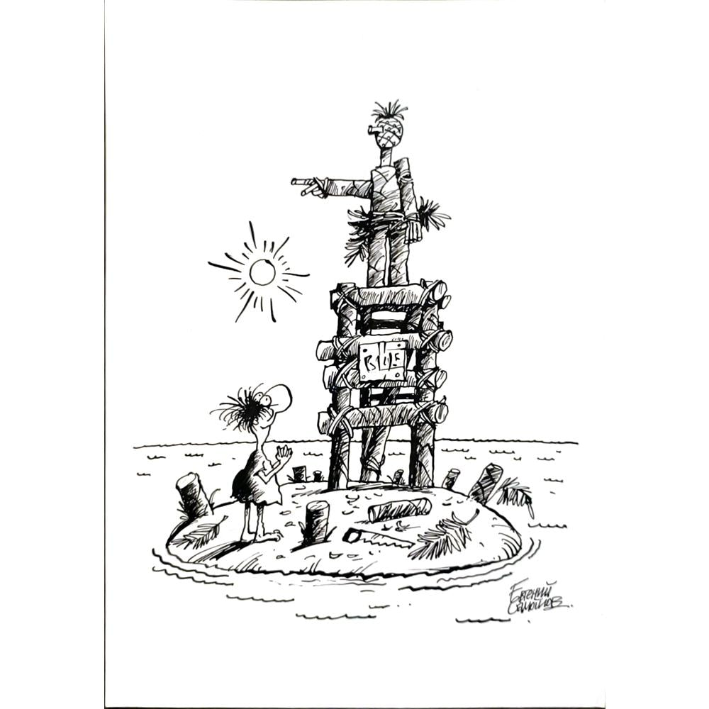 Erveniy Samoylov 29x21cm Orijinal Karikatür BOD05933