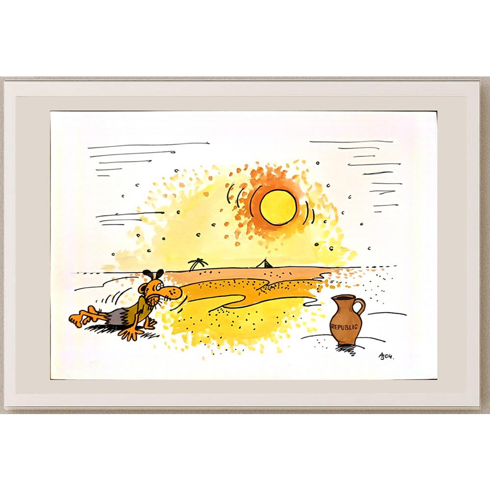 Antanas Janusonis 29x21cm Orijinal Karikatür BOD05941