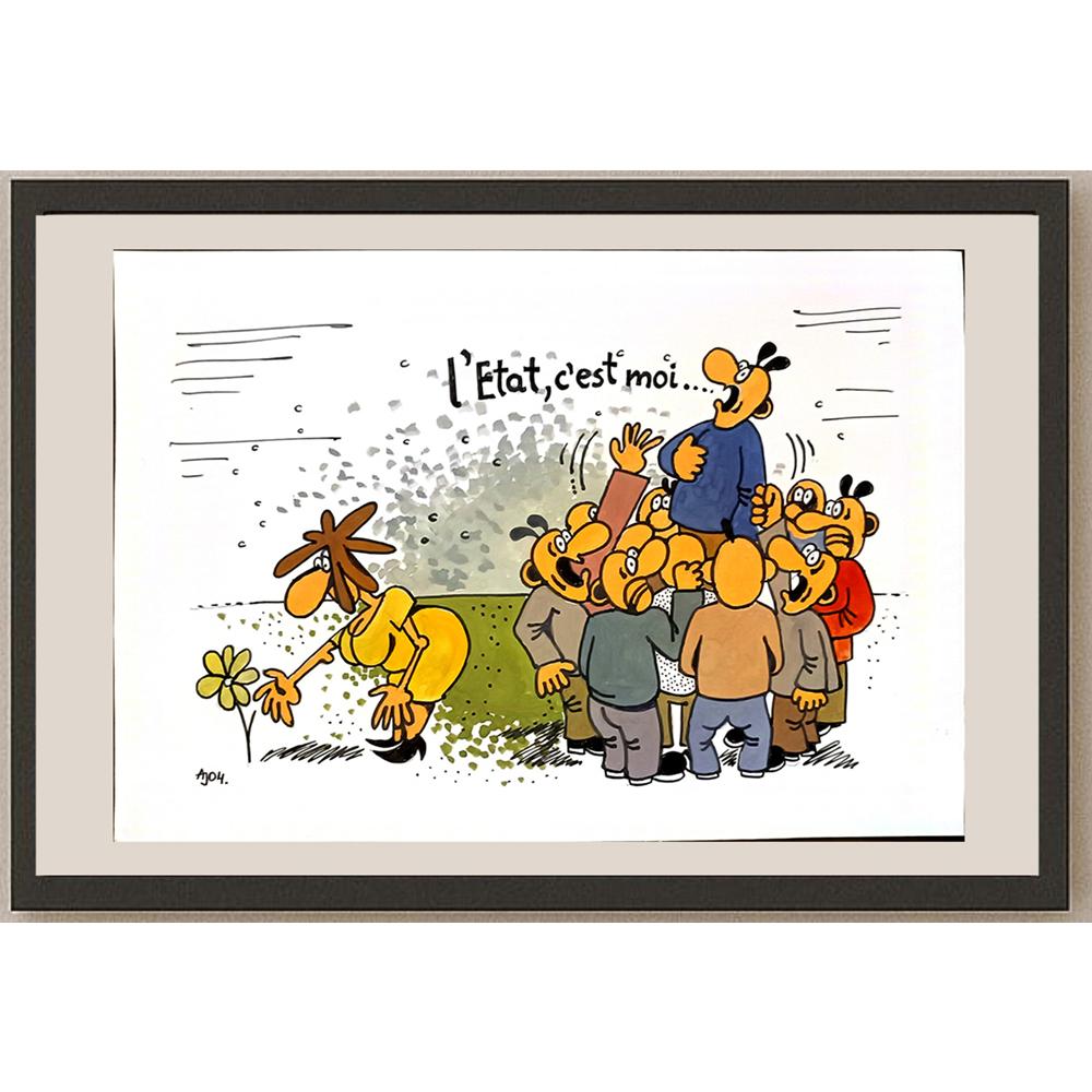 Antanas Janusonis 29x21cm Orijinal Karikatür BOD05942