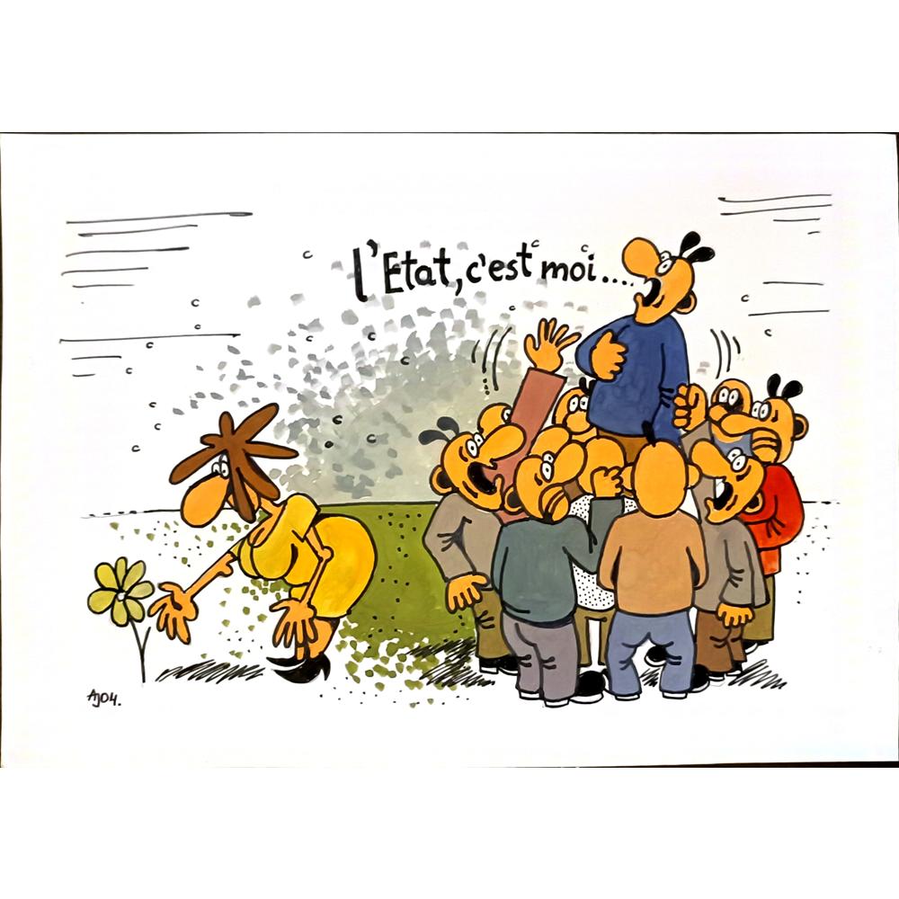 Antanas Janusonis 29x21cm Orijinal Karikatür BOD05942