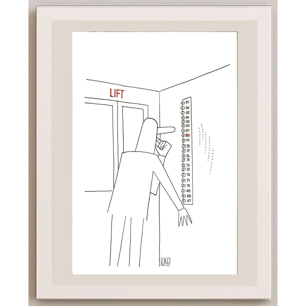 Peter Luko 29x21cm Orijinal Karikatür BOD05955