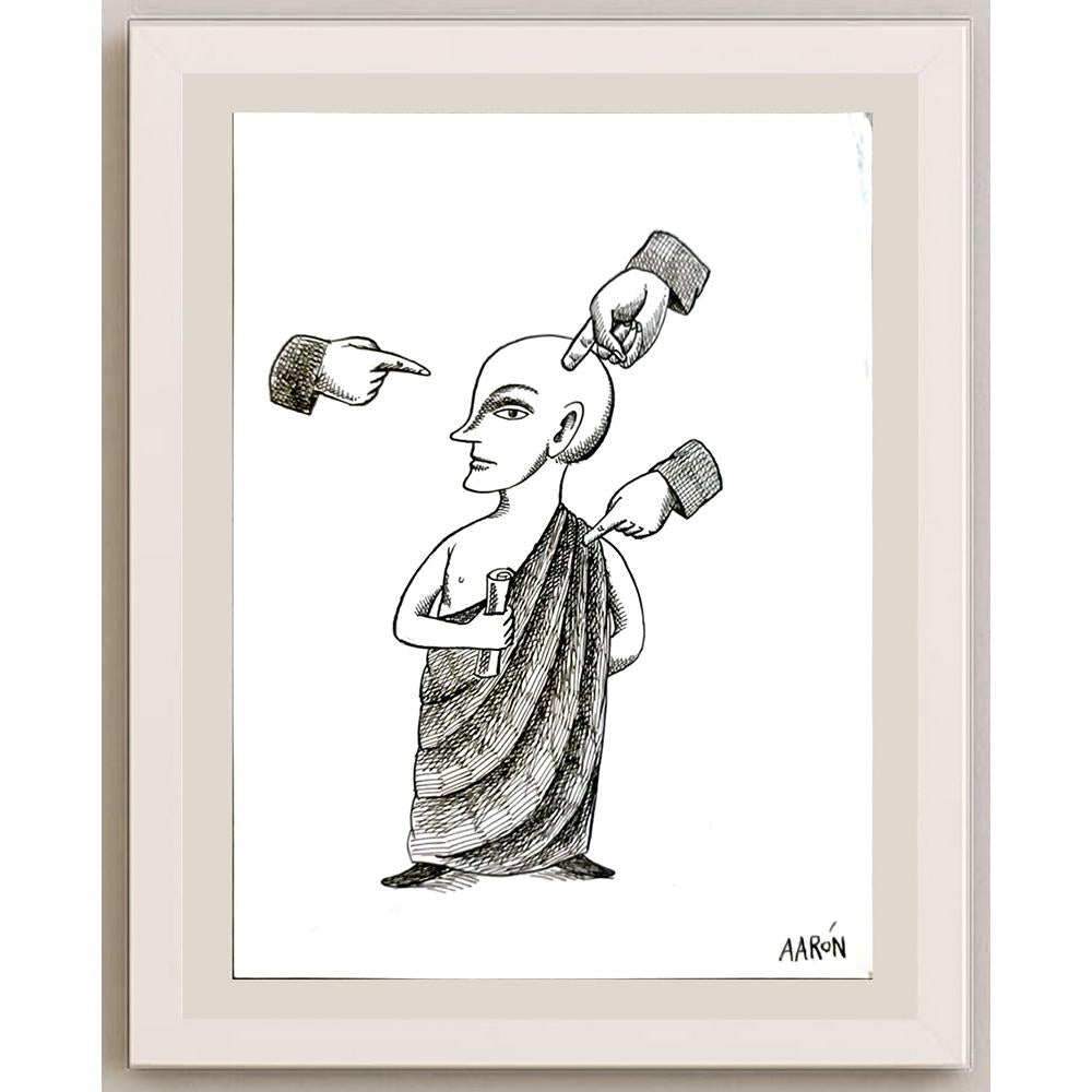 Aaron 29x21cm Orijinal Karikatür BOD05957
