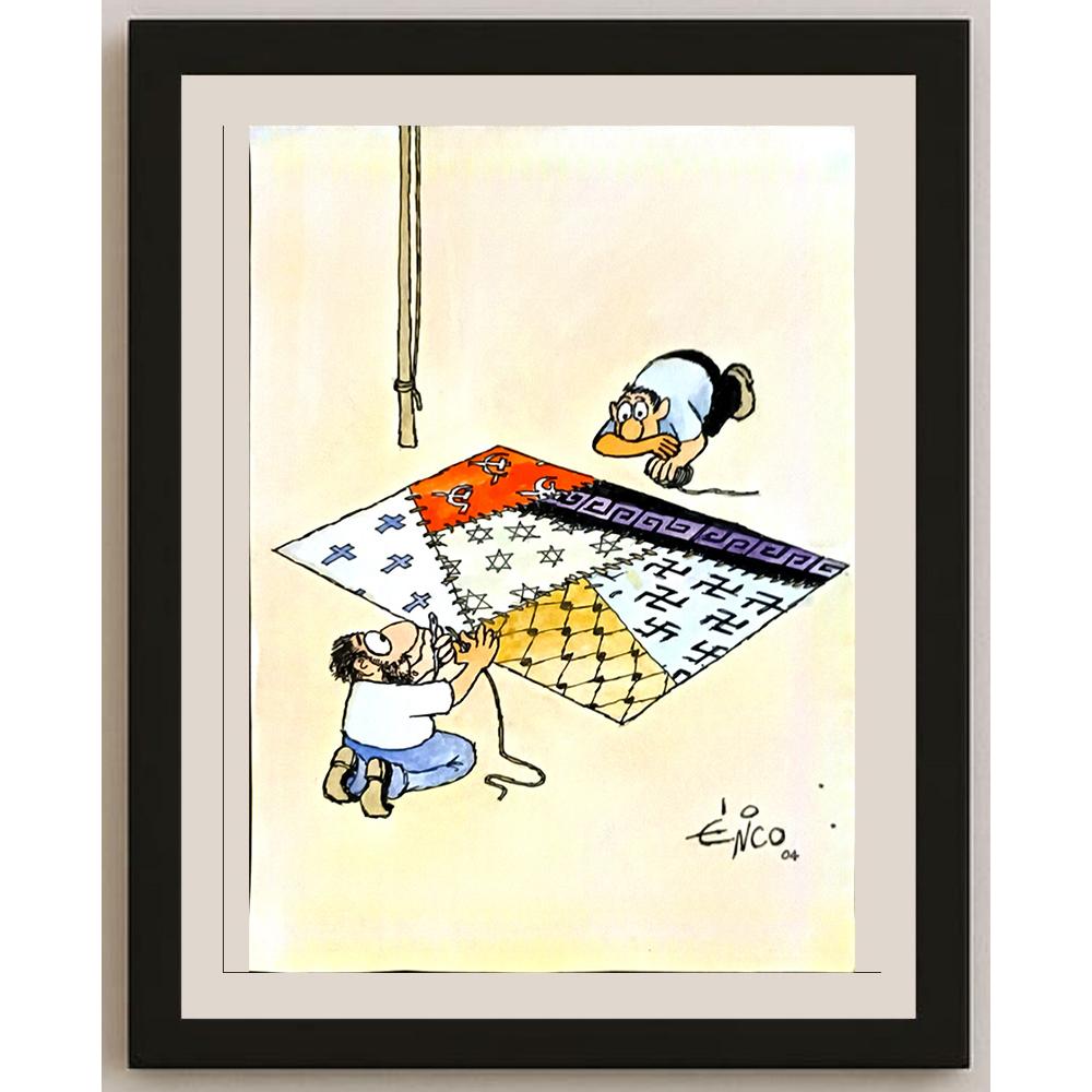 Erico Junqueira Ayres 35x25cm Orijinal Karikatür BOD05959