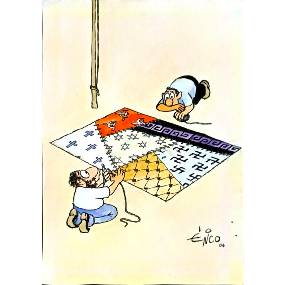 Erico Junqueira Ayres 35x25cm Orijinal Karikatür BOD05959