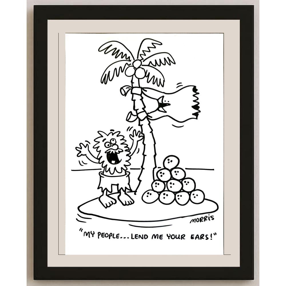 David Morris 29x21cm Orijinal Karikatür BOD05964