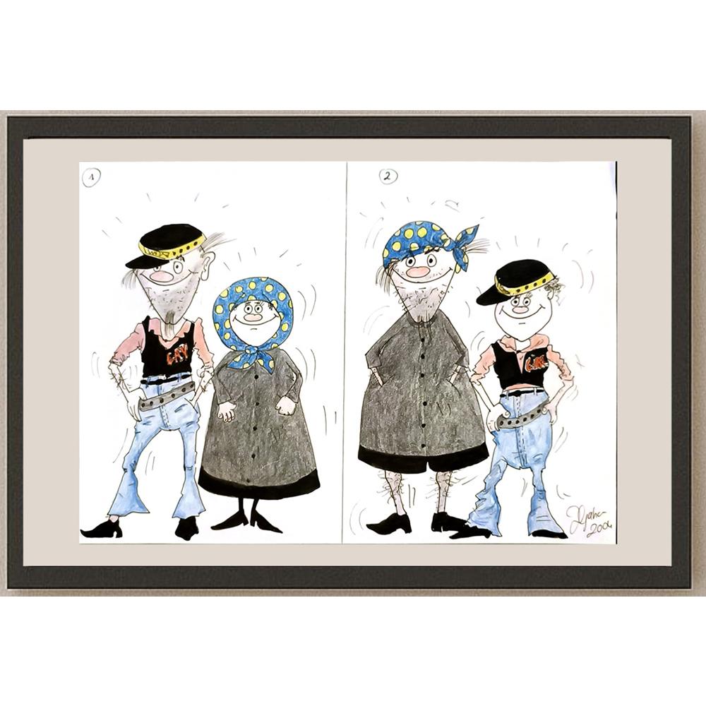 Letitia Gaba 29x21cm Orijinal Karikatür BOD05965