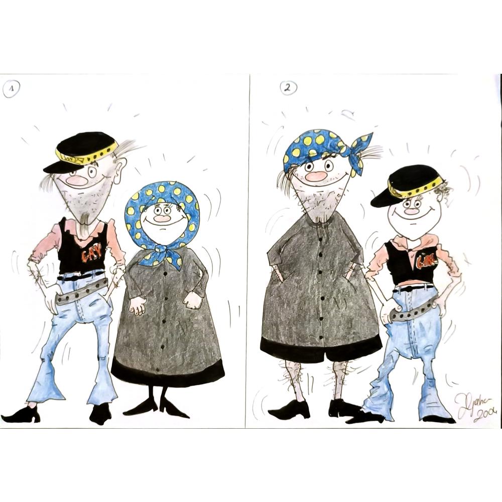 Letitia Gaba 29x21cm Orijinal Karikatür BOD05965
