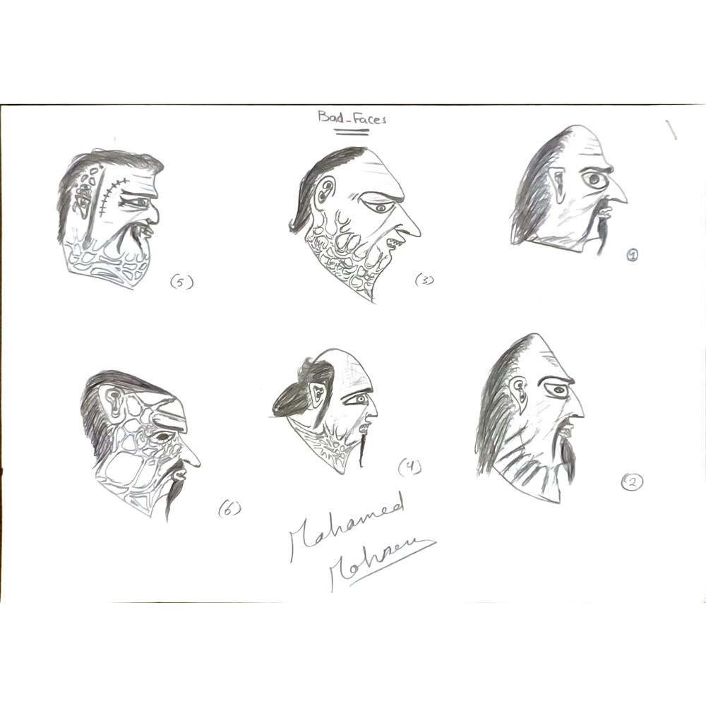 Mohamed Ahmed Abdel Mohsen 29x21cm Orijinal Karikatür BOD05968