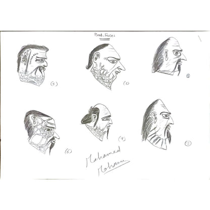 Mohamed Ahmed Abdel Mohsen 29x21cm Orijinal Karikatür BOD05968