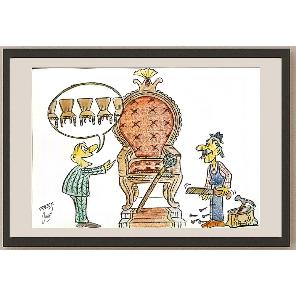 Hosseini Kazem 29x21cm Orijinal Karikatür BOD05971