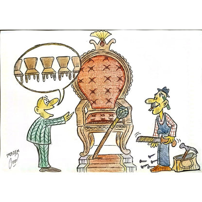 Hosseini Kazem 29x21cm Orijinal Karikatür BOD05971