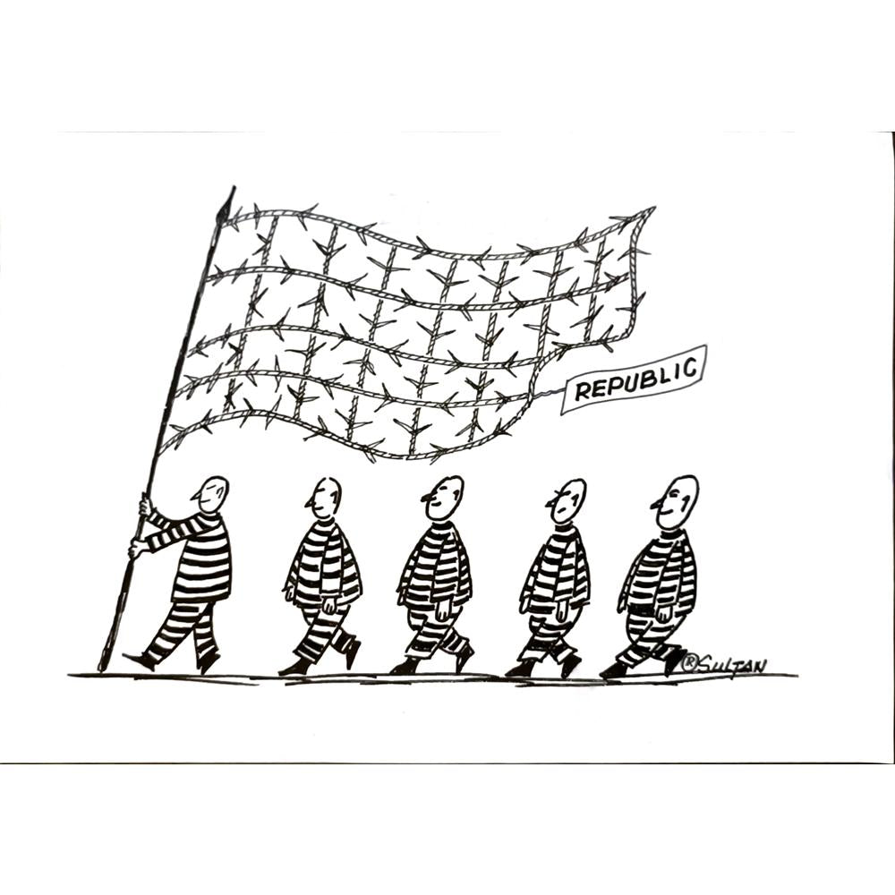Reshad Sultanovic 29x21cm Orijinal Karikatür BOD05974