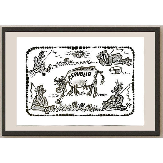Juozas Juozapavicius 29x21cm Orijinal Karikatür BOD05977
