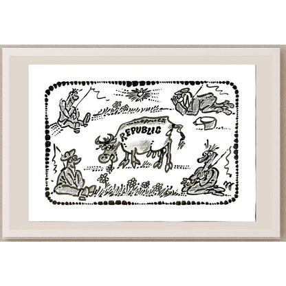 Juozas Juozapavicius 29x21cm Orijinal Karikatür BOD05977