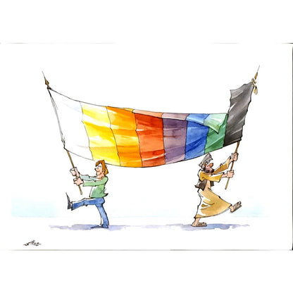 Abdalla Asaad 29x21cm Orijinal Karikatür BOD05979