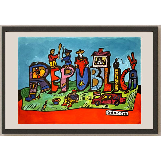 Michal Graczyk 29x21cm Orijinal Karikatür BOD05983