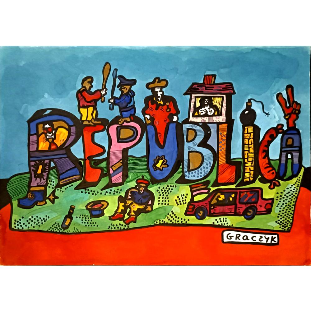 Michal Graczyk 29x21cm Orijinal Karikatür BOD05983