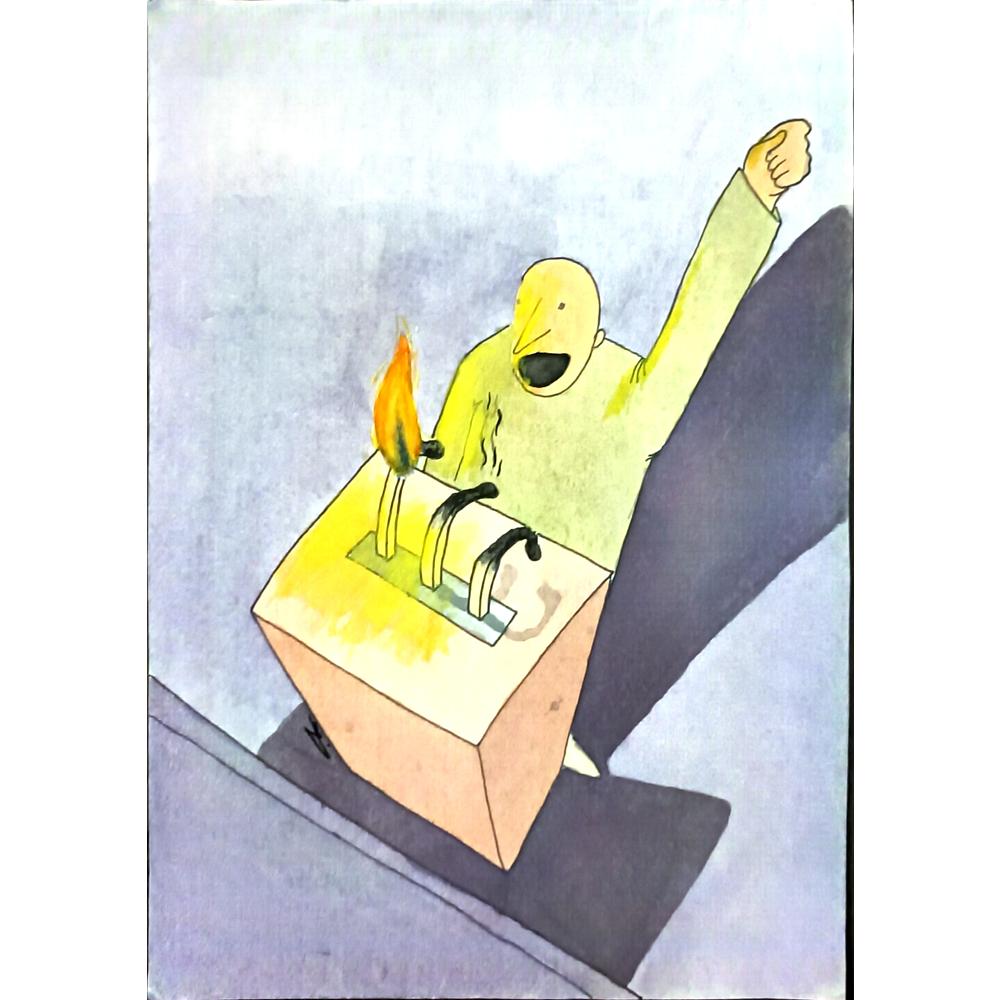 Sohrab Yousefi 29x21cm Orijinal Karikatür BOD05990