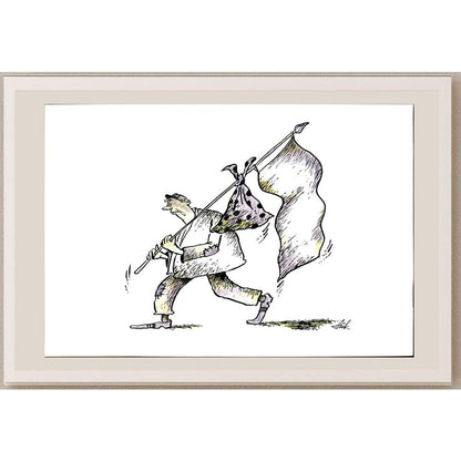 Adomas Zilinskas 29x21cm Orijinal Karikatür BOD05998