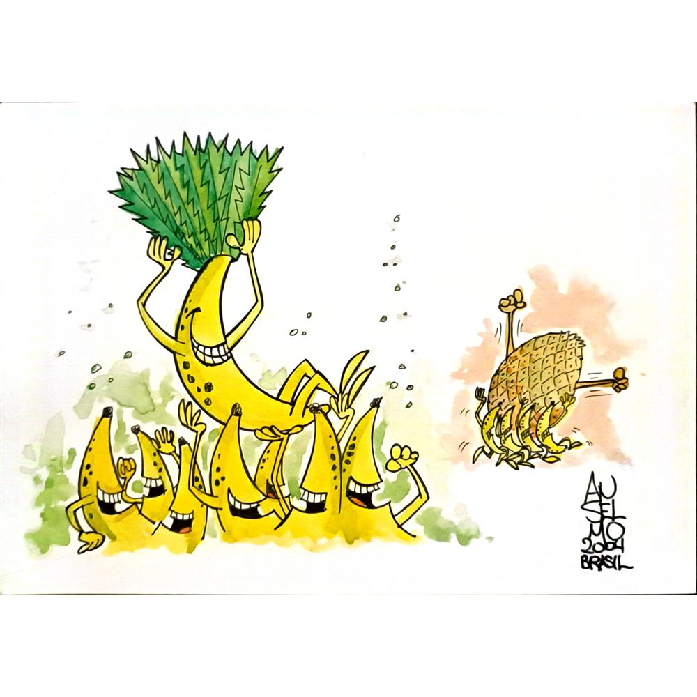 Anselmo Gimenez Mendo 29x21cm Orijinal Karikatür BOD06005
