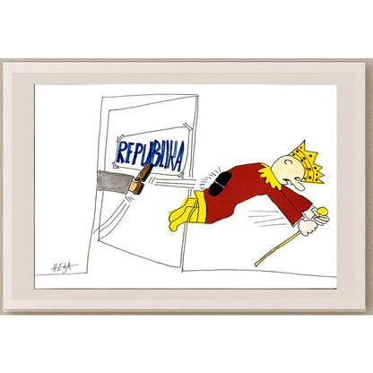 Nedeljko Deretic 29x21cm Orijinal Karikatür BOD06007