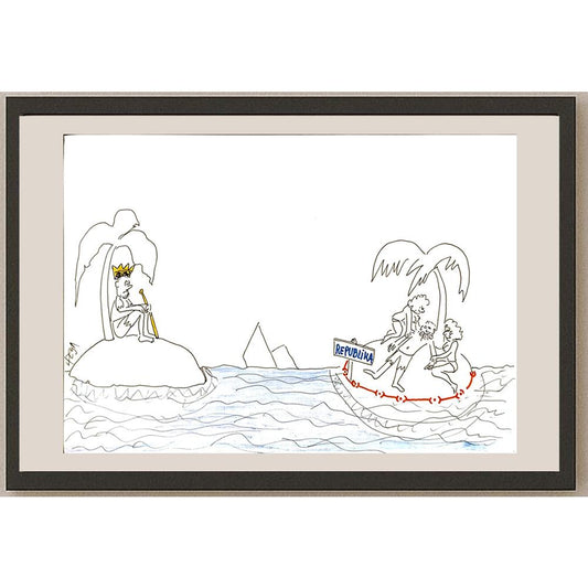 Nedeljko Deretic 29x21cm Orijinal Karikatür BOD06008