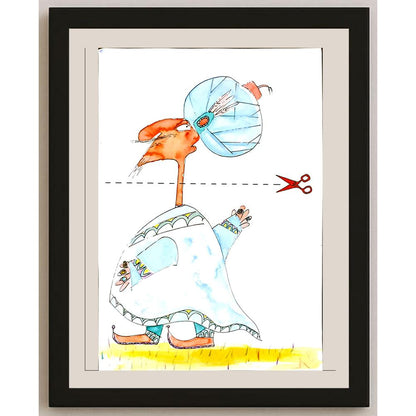 Nikolay Fitkov 29x21cm Orijinal Karikatür BOD06011