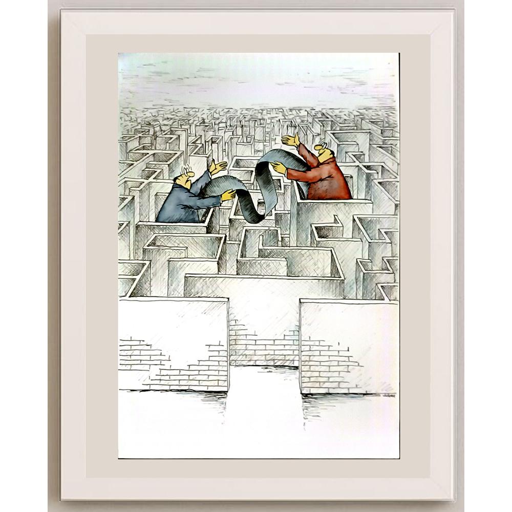 Vladimiras Beresniovas 29x21cm Orijinal Karikatür BOD06012
