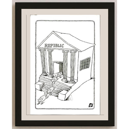 Ion Barbu 35x25cm Orijinal Karikatür BOD06013