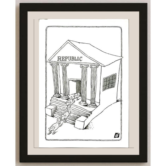 Ion Barbu 35x25cm Orijinal Karikatür BOD06013