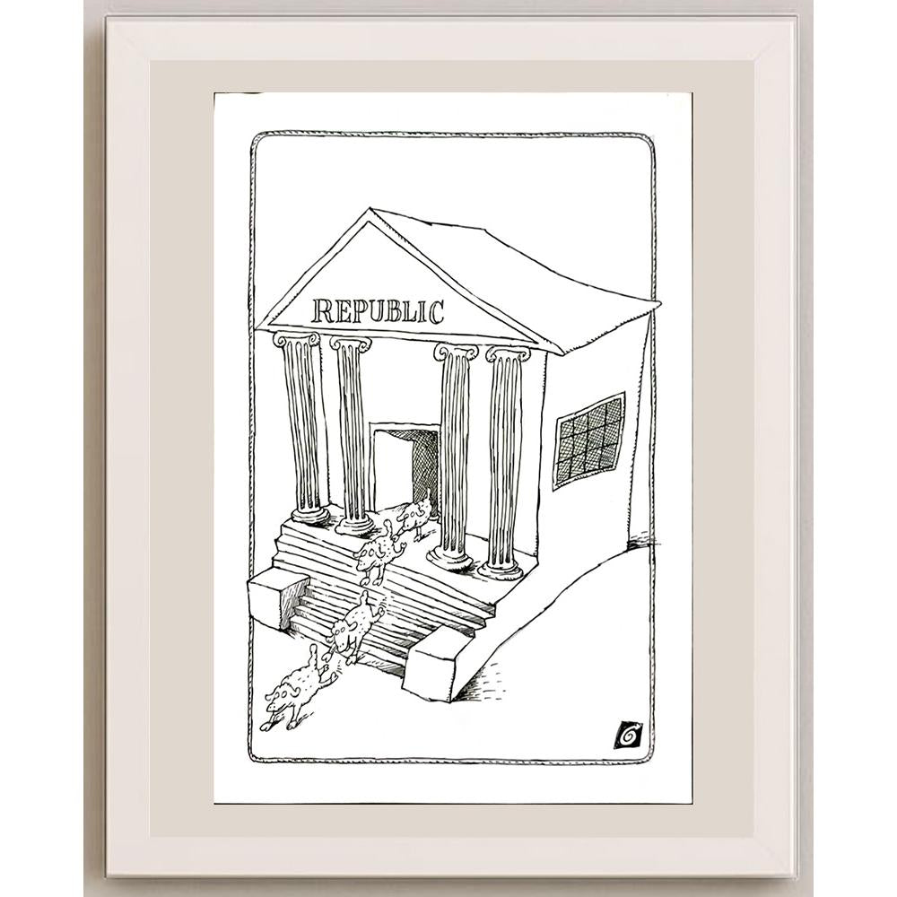 Ion Barbu 35x25cm Orijinal Karikatür BOD06013