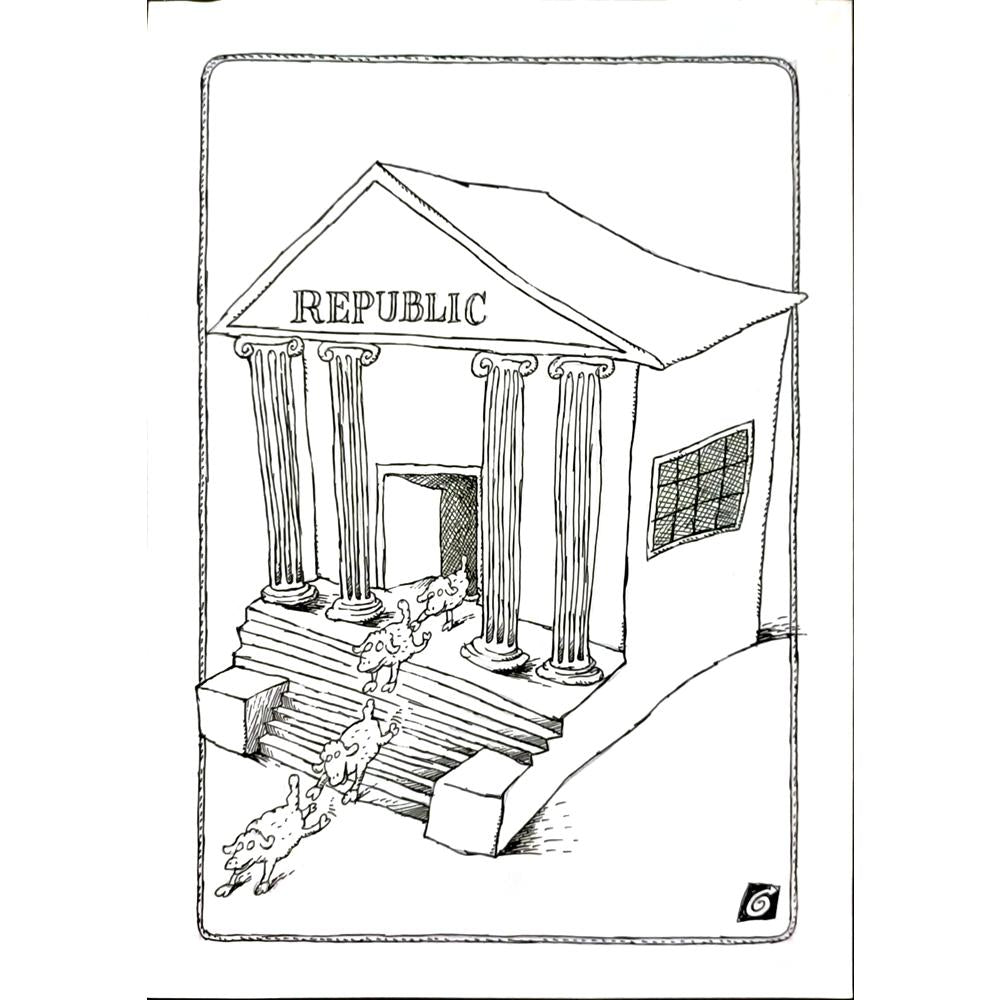 Ion Barbu 35x25cm Orijinal Karikatür BOD06013