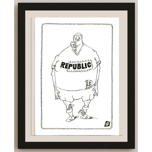 Ion Barbu 35x25cm Orijinal Karikatür BOD06014