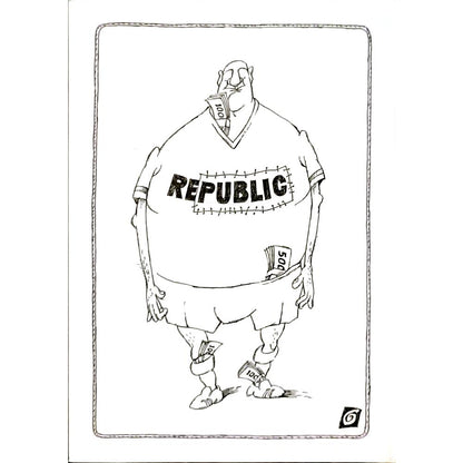 Ion Barbu 35x25cm Orijinal Karikatür BOD06014