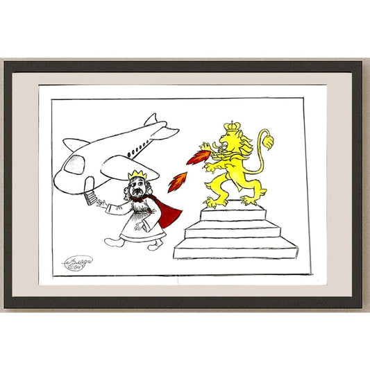 Vladislav Plamenov Mihaylov 29x21cm Orijinal Karikatür BOD06015