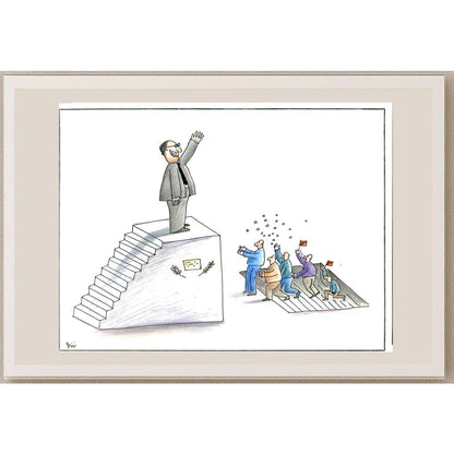 Masoud Ziaei Zardkhashosei 29x21cm Orijinal Karikatür BOD06017