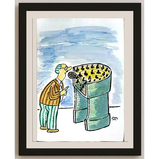 Mileta Miloradovic 29x21cm Orijinal Karikatür BOD06019
