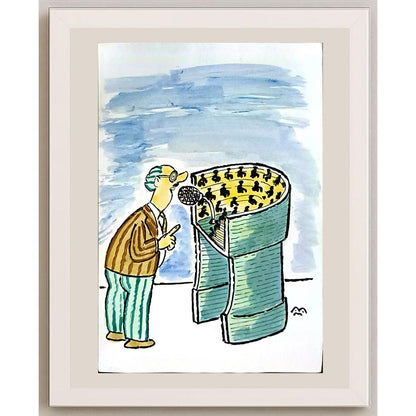 Mileta Miloradovic 29x21cm Orijinal Karikatür BOD06019