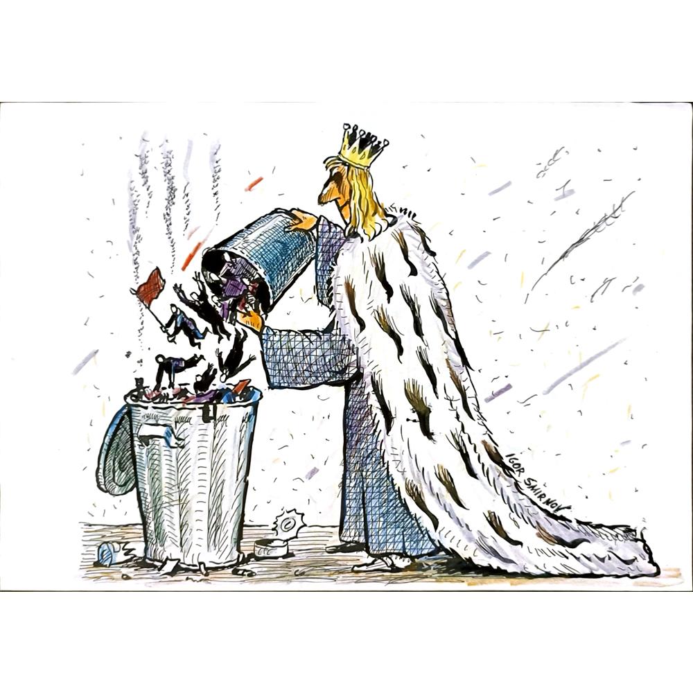 Igor Smirnov 29x21cm Orijinal Karikatür BOD06025