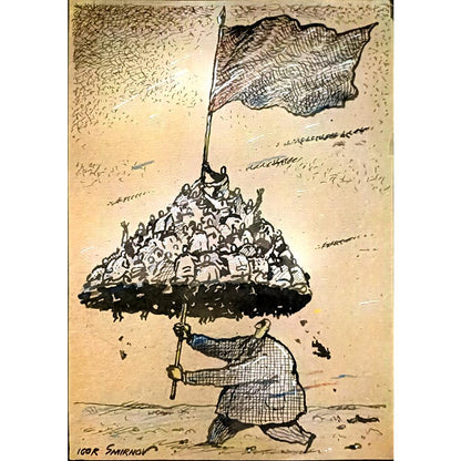 Igor Smirnov 29x21cm Orijinal Karikatür BOD06027
