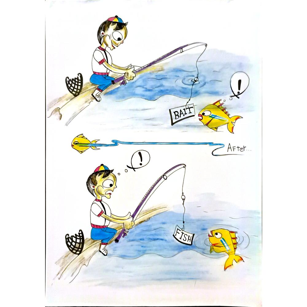 Hassan Taha 35x25cm Orijinal Karikatür BOD06038