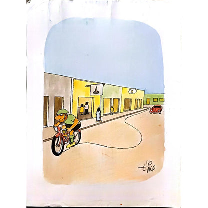Erico Junqueira Ayres 43x30cm Orijinal Karikatür BOD06047