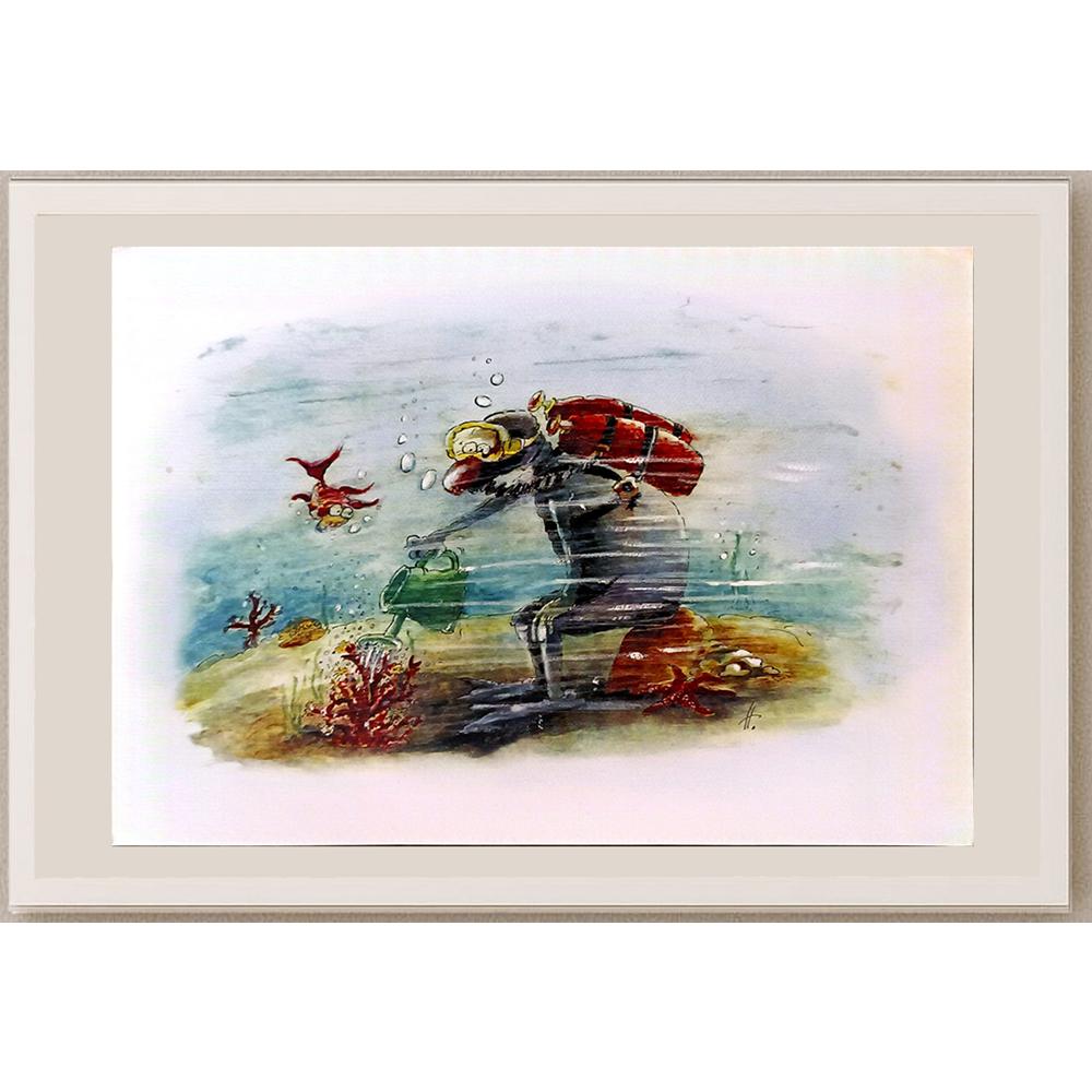 Natasa Kostovski 35x25cm Orijinal Karikatür BOD06049