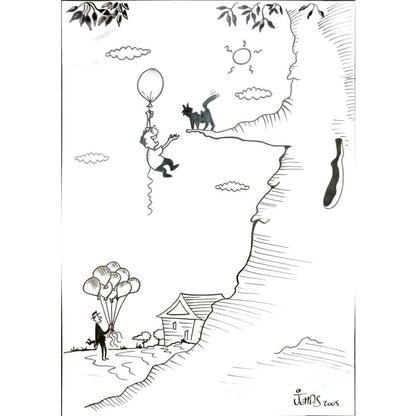 Carlos Augusto Nascimento 29x21cm Orijinal Karikatür BOD06052